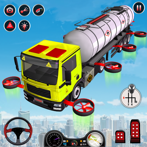 Oil Tanker Flying Truck Games