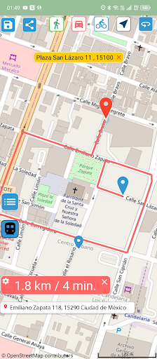 Android application Street Maps screenshort