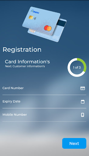 AmwalPay Prepaid App Screen 2