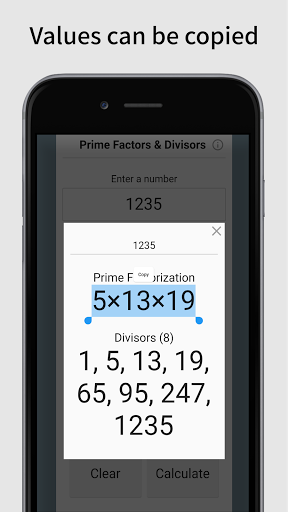 Prime Factorization & Divisors Screen 3
