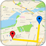 Gps route planner map icon