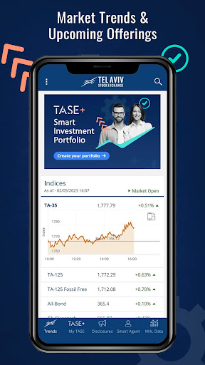Android application Tel Aviv Stock Exchange (TASE) screenshort