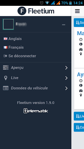 Android application Fleetium screenshort
