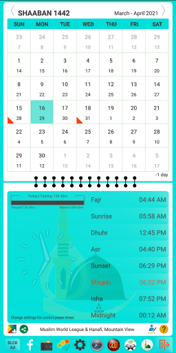Android application Muslim Prayer Times screenshort