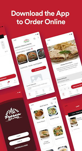 Android application Fresca Pizza & Pasta screenshort
