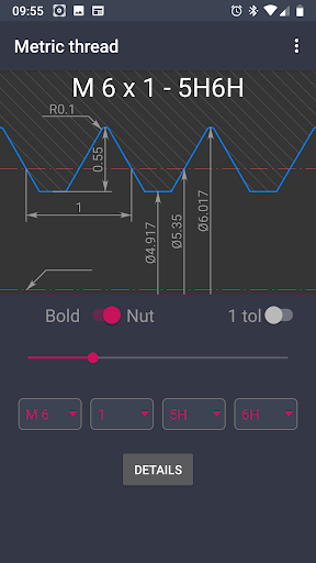 Metric Threads Screen 2