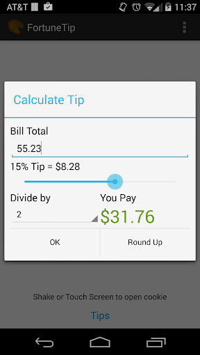 Fortune Cookie Tip Calculator Screen 3