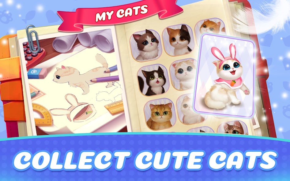 Kitten Match 3.6.0 APK + Мод (Unlimited money) за Android