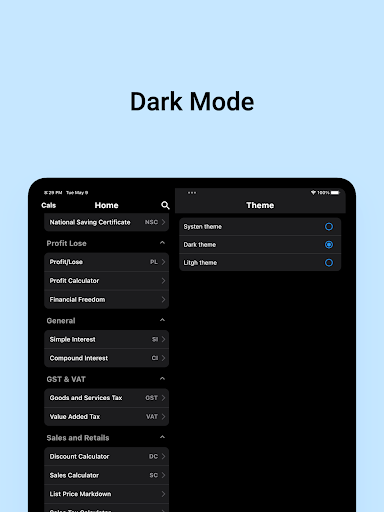 Screenshot of Financial Calculator EMI