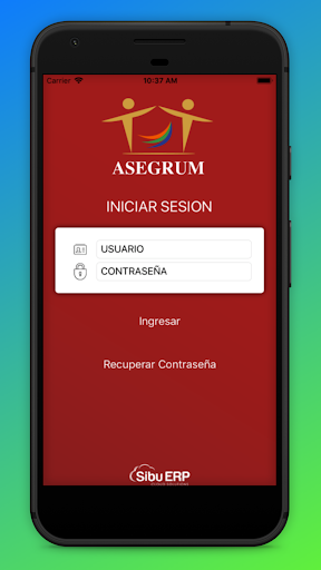 ASEGRUM APP Screen 2