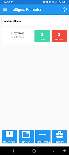 Android application eSigma Promotor screenshort