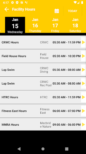 University of Iowa Rec Serv Screen 3