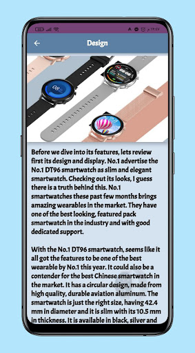 DT96 Smart Watch Guide Screenshot 1 - AppWisp.com