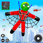 Cover Image of Télécharger Stickman Super Rope Hero Gangs  APK
