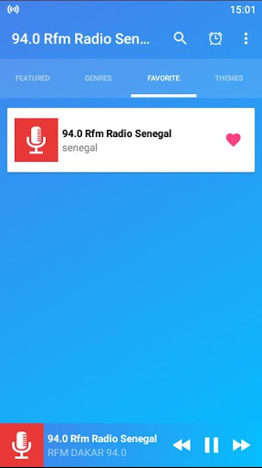 Android application radio 94.0 rfm radio senegal screenshort