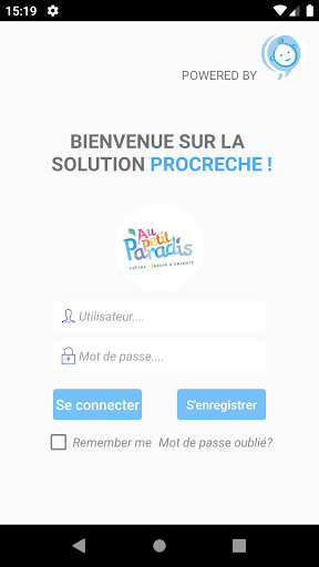 Android application Au Petit Paradis by PROCRECHE screenshort