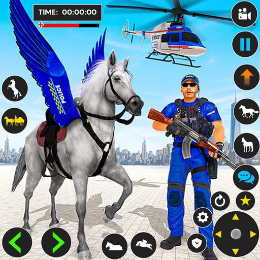 Flying Horse Police Chase Sim logo