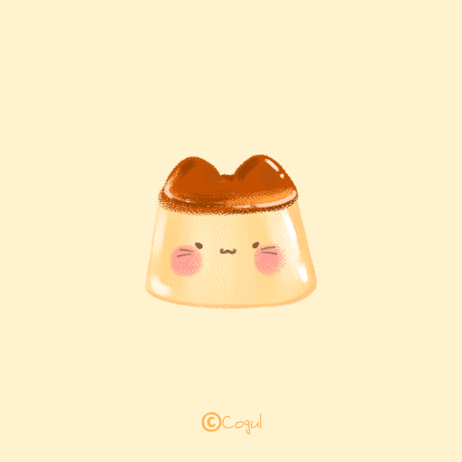 카카오톡 테마 - 말랑몰랑고양이푸푸딩_소프트옐로 logo