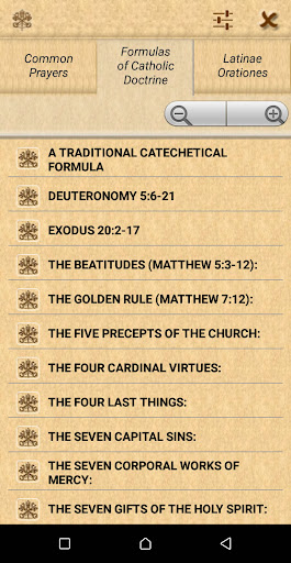 Android application Common Prayers of Catholic screenshort