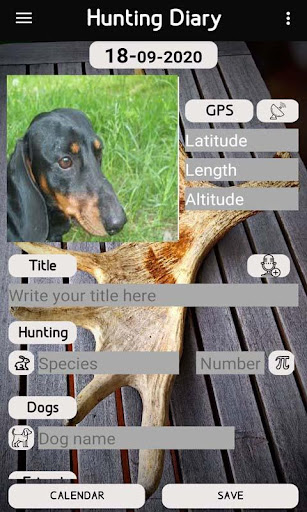 Hunting diary Screen 3