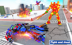 screenshot of Limo Car Dragon Robot Car Game