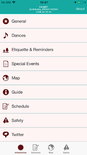 Android application NHBP Pow Wow screenshort