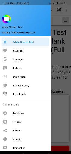White Screen Test (Fullscreen) Screen 3
