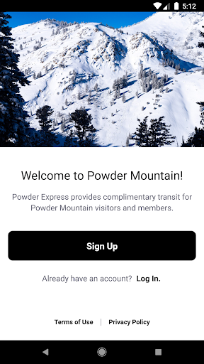 Android application Powder Express screenshort