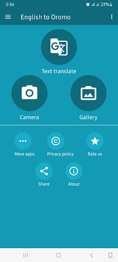 Android application OromoEnglishAmharic Translator screenshort