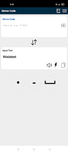 Morse Code - learn & practise Screen 2