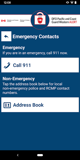 DFO/CCG Pac-West Alert Screen 2