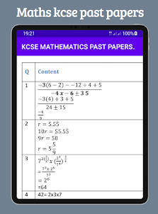Mathematics Kcse past papers