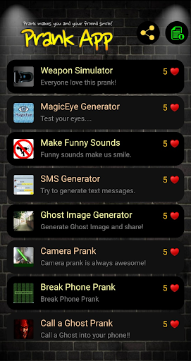 Android application The Prank App screenshort