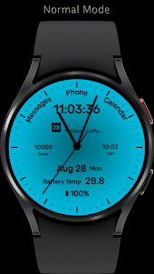Neon Analog Watch Face