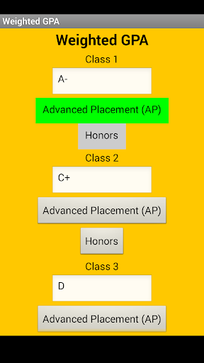 Weighted GPA Calculator