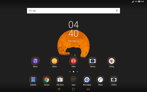 Orange moon  Xperia™Theme Fr