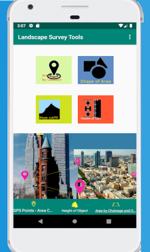 Android application Landscape Survey Tools screenshort