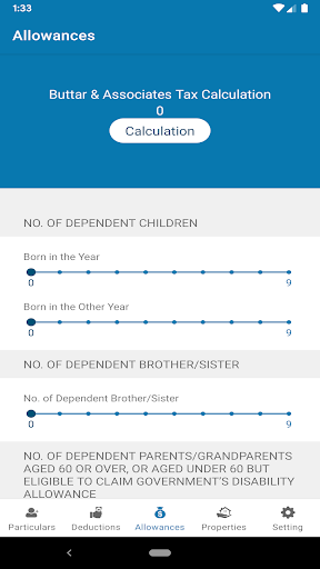 Buttar & Associates Tax Calcul Screen 3