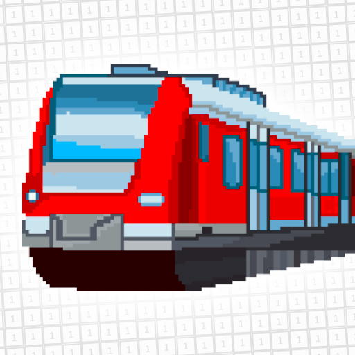 Trains Pixel Art Coloring Book  Icon