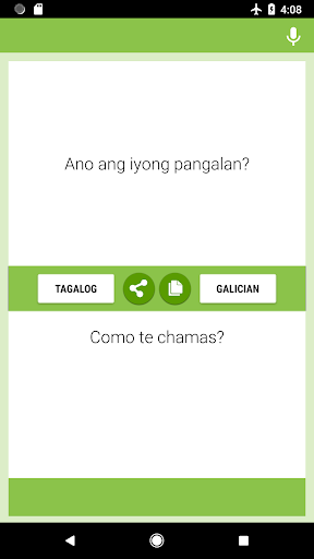 Android application Tagalog-Galician Translator screenshort