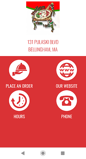 Android application Italian Pizza and Grill screenshort