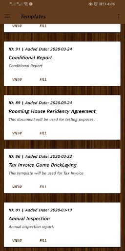 Rooming House Services Screen 2