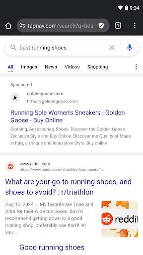 Screenshot of Internet