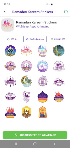 Ramadan Kareem Stickers 2023