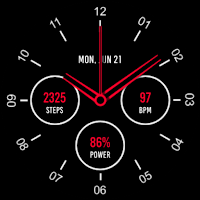 Analogue Red Watch Face
