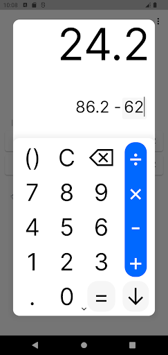 mg to mL Calculator Screen 2