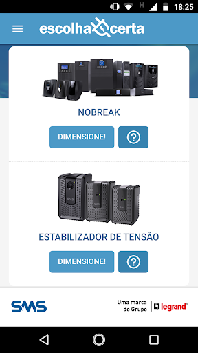 Android application Escolha Certa SMS screenshort