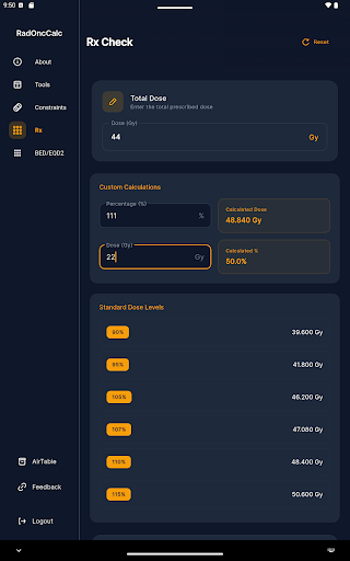 RadOncCalc screenshot 9