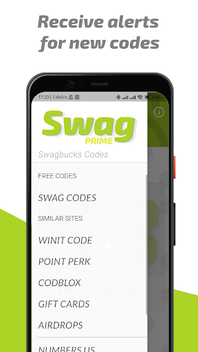 Android application Swaggernaut - Swag Codes screenshort