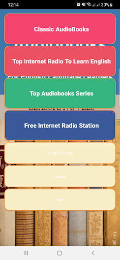 Android application AudioBooks For English Learner screenshort